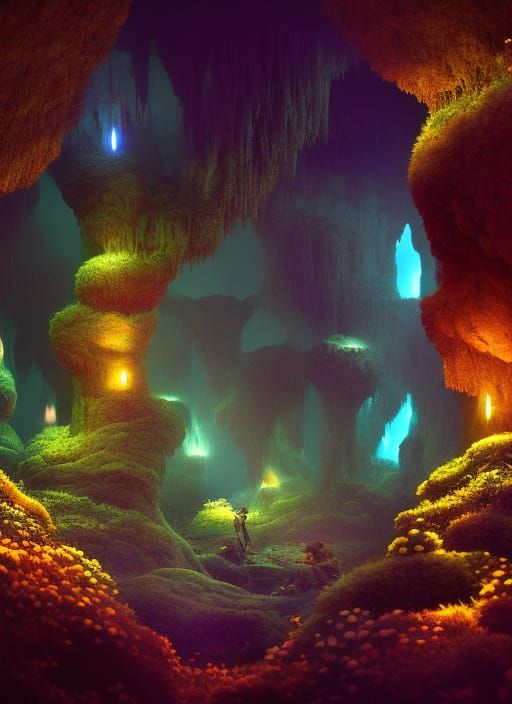 Bioluminecsent cave