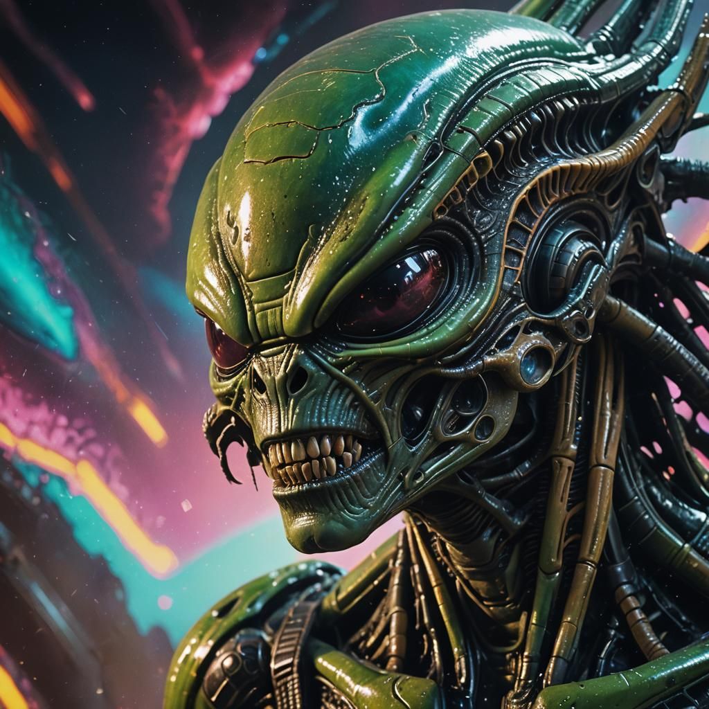 Hyperrealistic Alien Concept Art in Cinematic Style