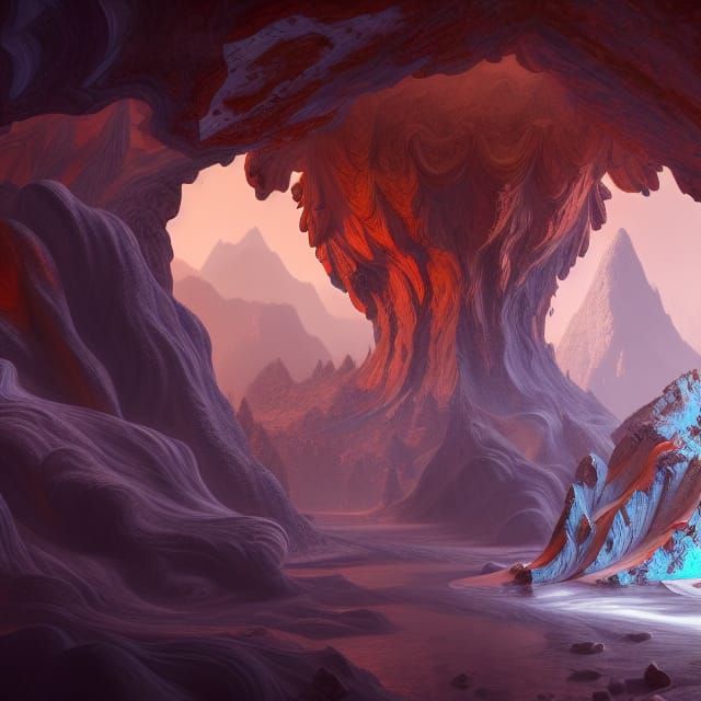 Chile's Marble Caves: Fantastical Concept Art