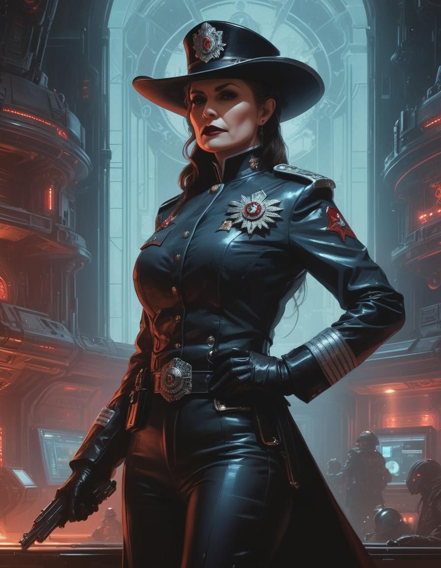 Vampire Constable Hologram in Wild West Style