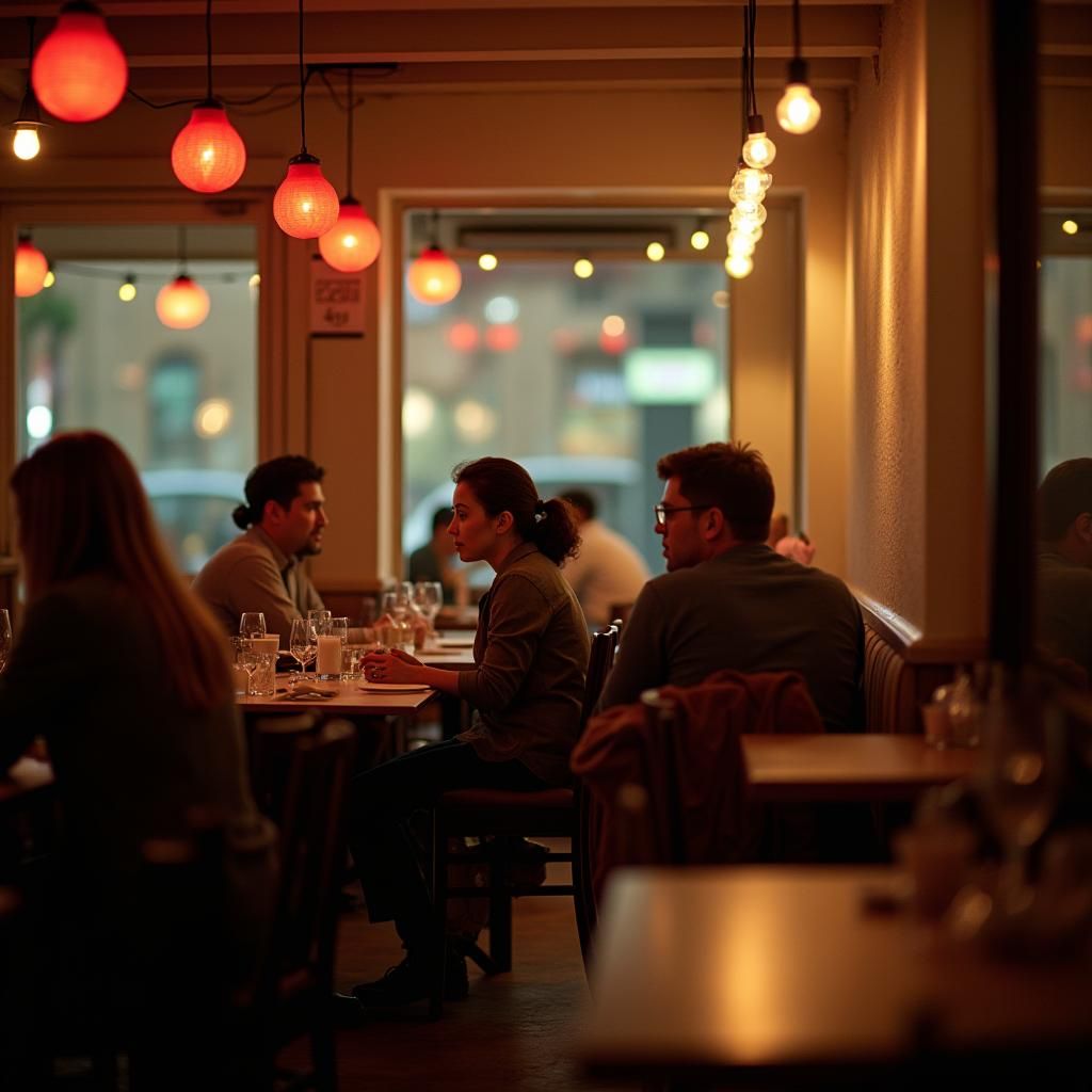 Intimate Restaurant Interior in Photorealistic Style