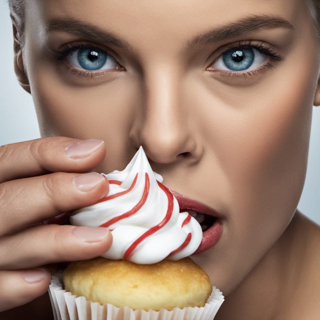 Woman Eating Cupcake: Professional Portrait Photography