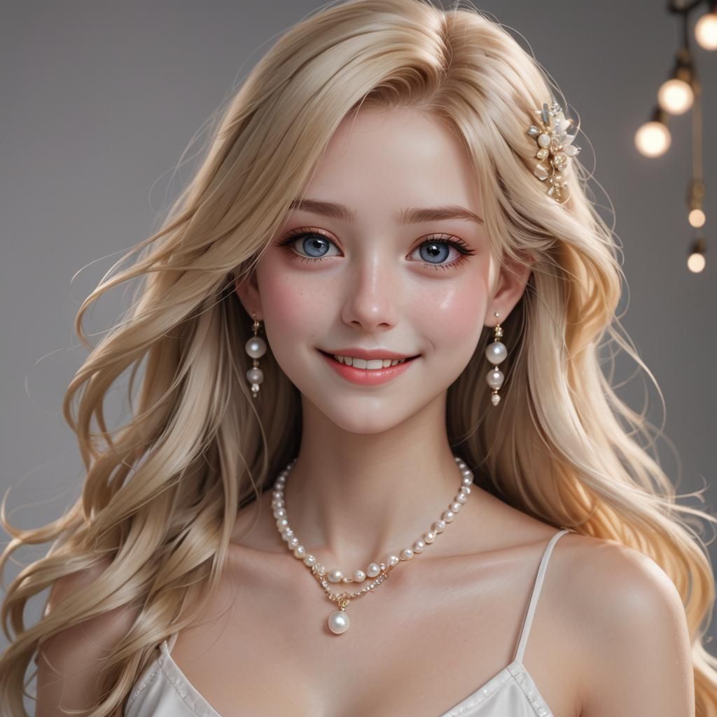 Beautiful Nude Woman in 3D Anime Style