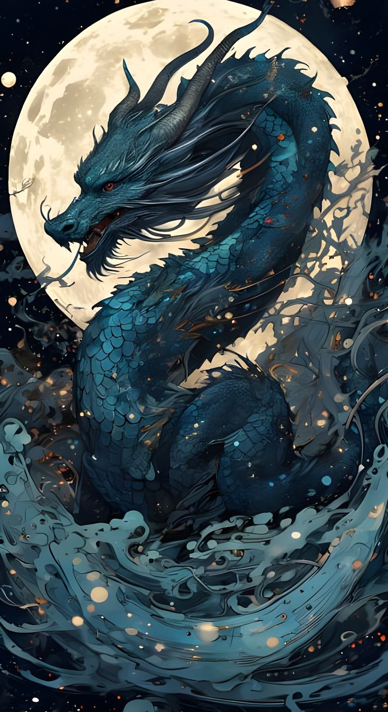 Lunar Dragon Silhouette