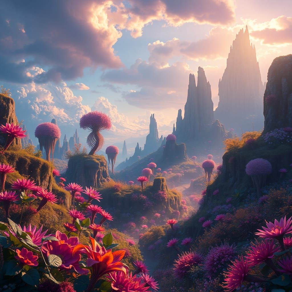 Surreal Landscape in a Mystical Realm