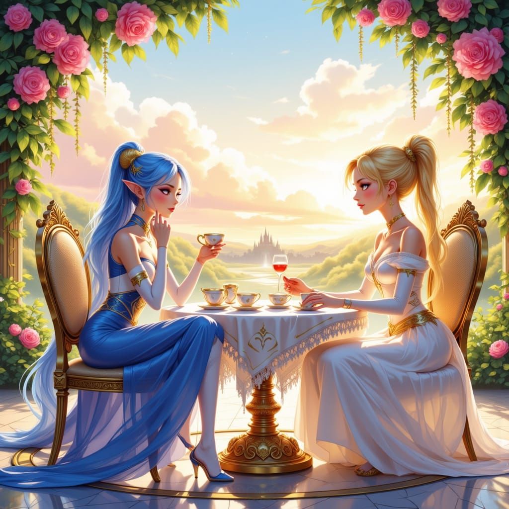 Altean & Human Princesses Share Tea in Garden