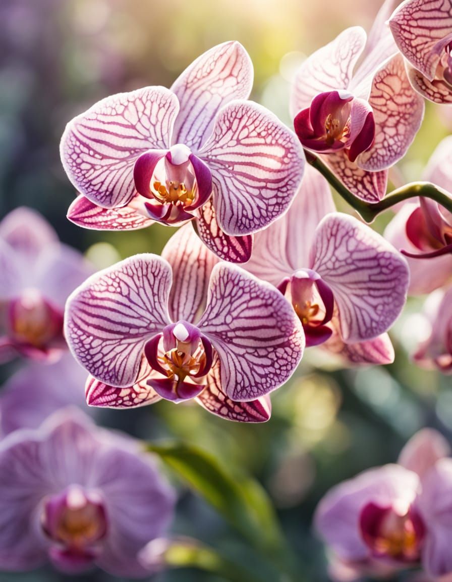 Orchid Bloom in Soft Watercolor Style