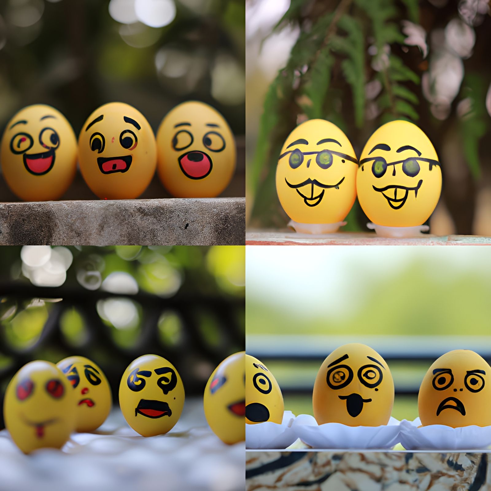 Yellow Emoji Eggs: Professional Photography
