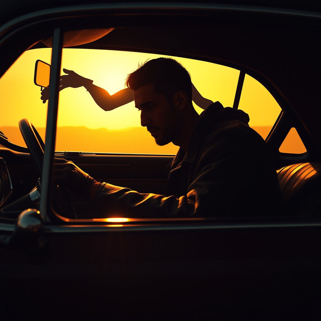 Driver's Shadow Comes to Life in Graphic Novel Style