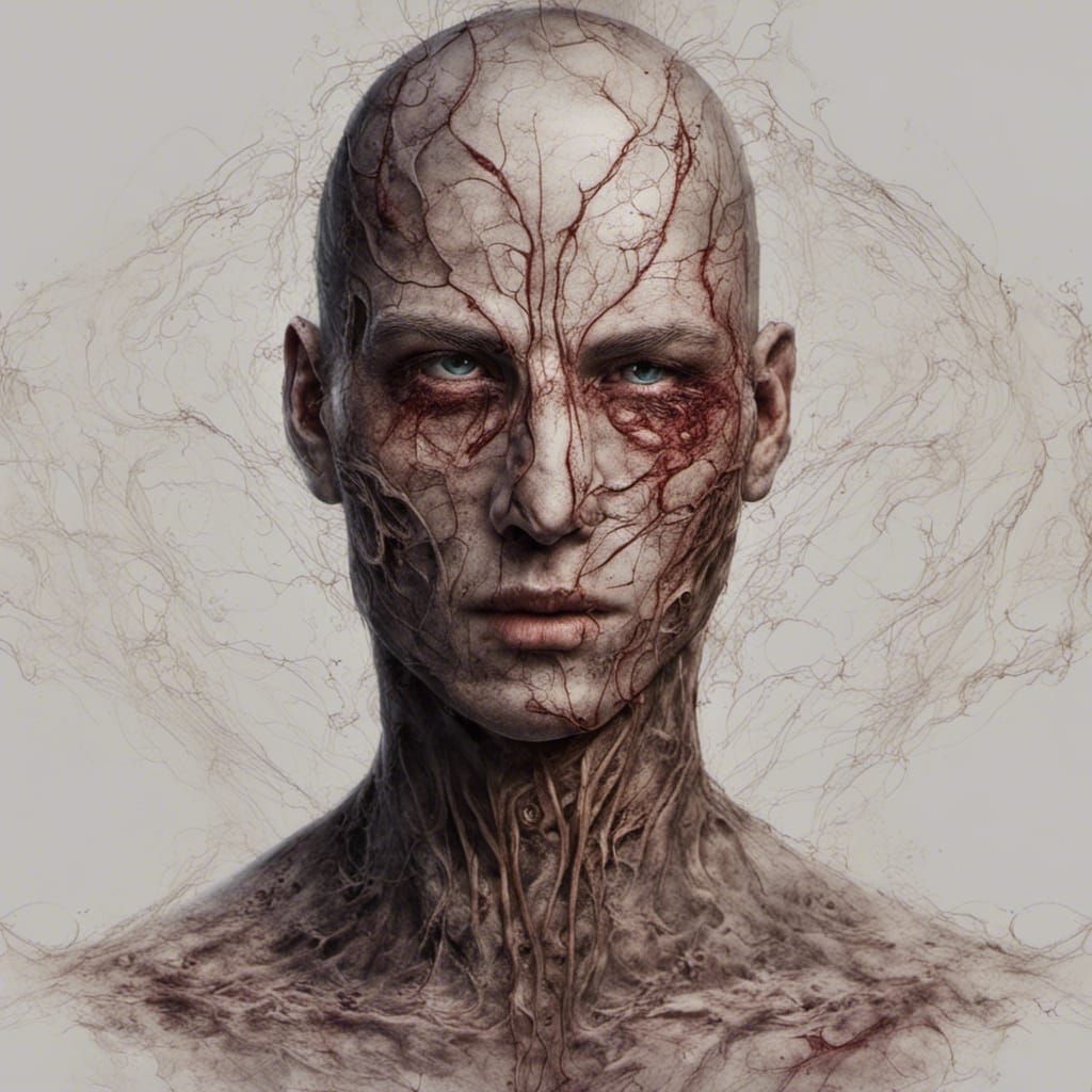 Stitched Human Skin Horror Concept Art