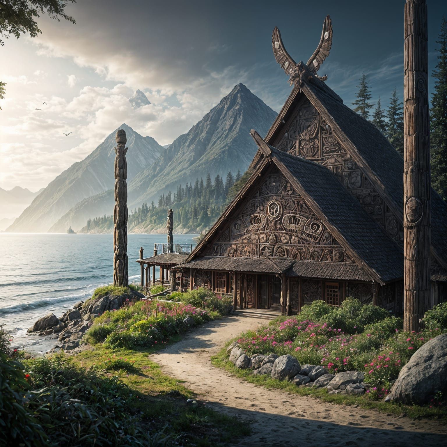 Haida Gwaii longhouse