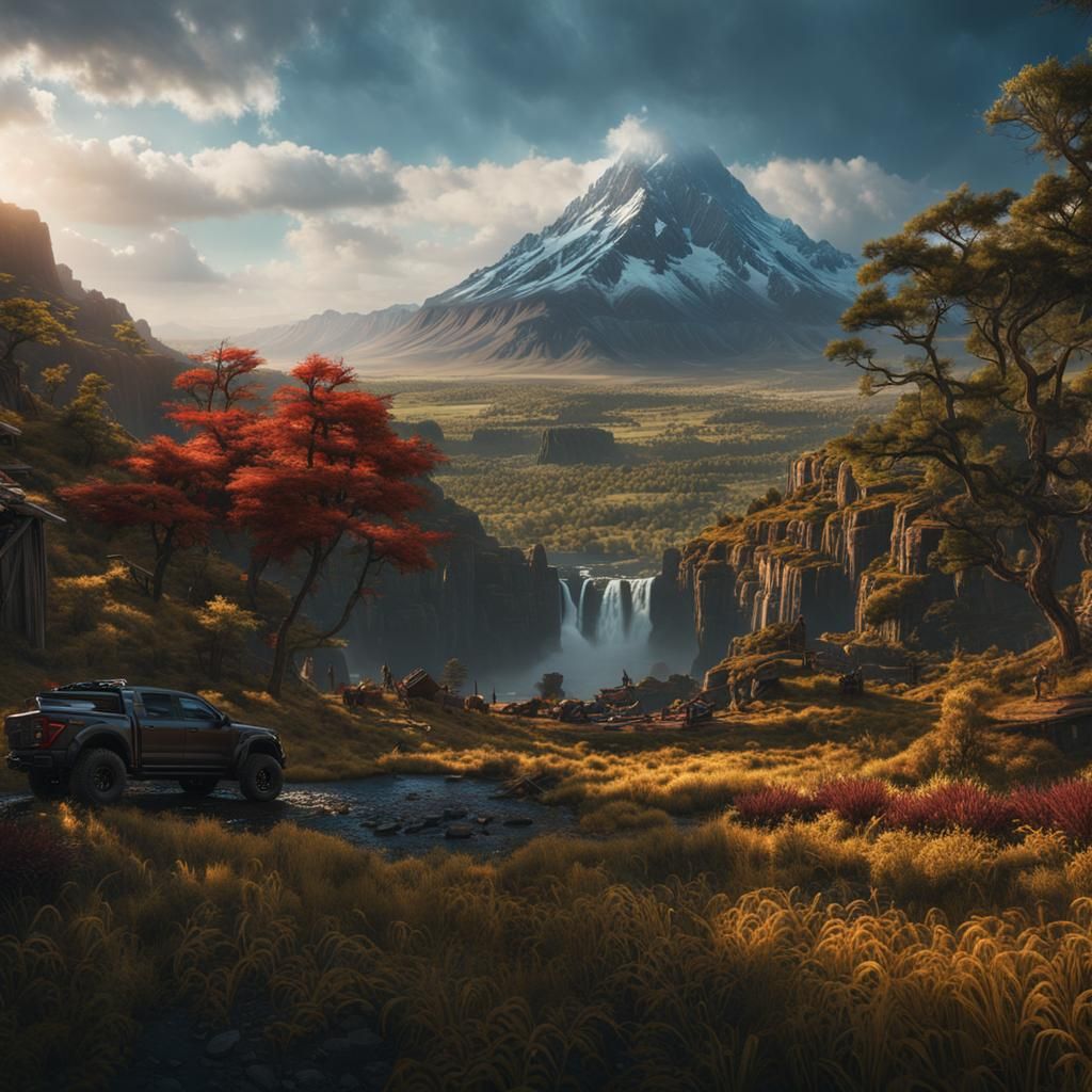 Detailed Matte Painting of America in 8K