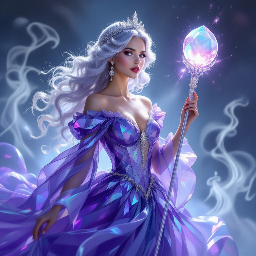 Victorian Duchess Made of Amethyst Crystal