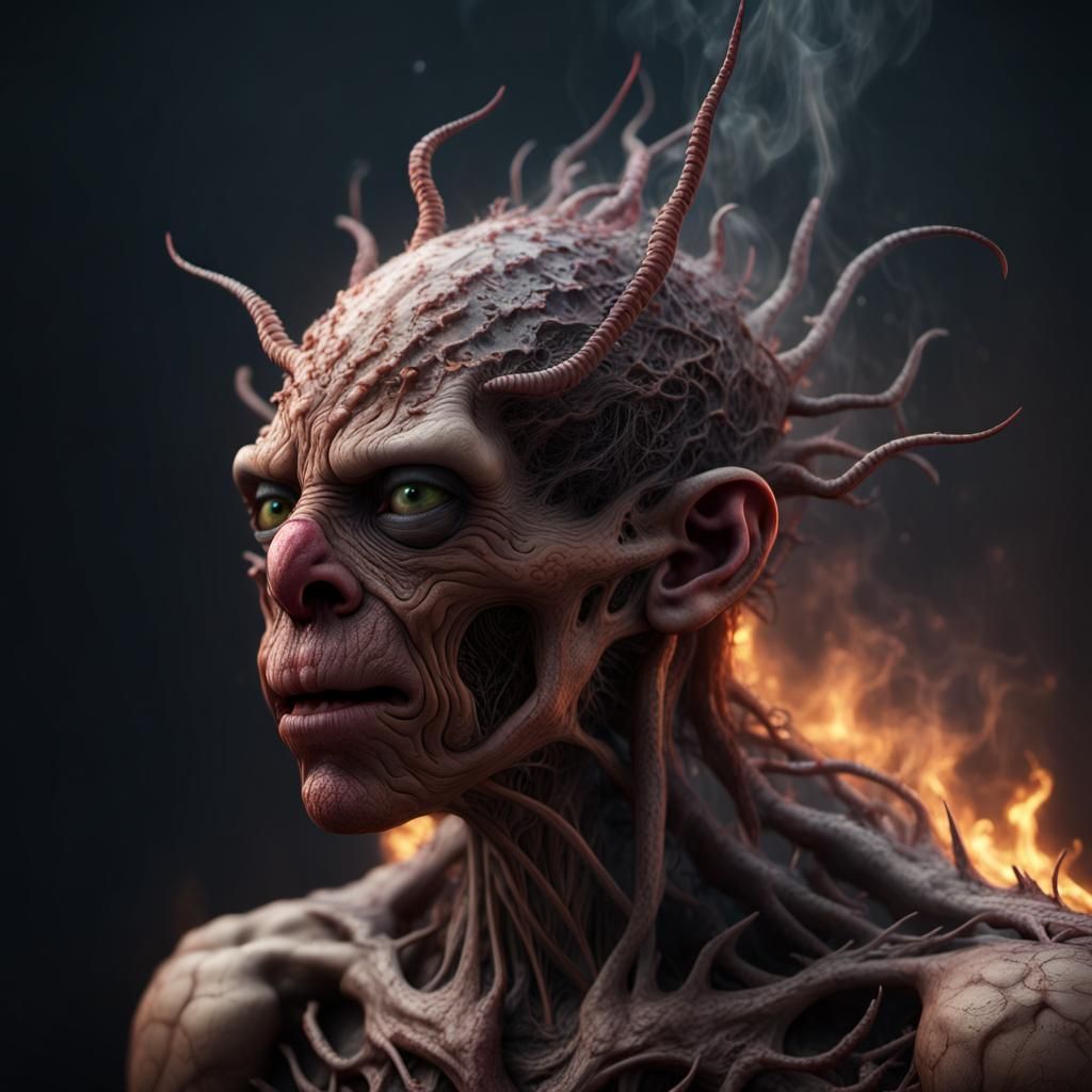 Disgusting Humanoid Creature in 8K Resolution