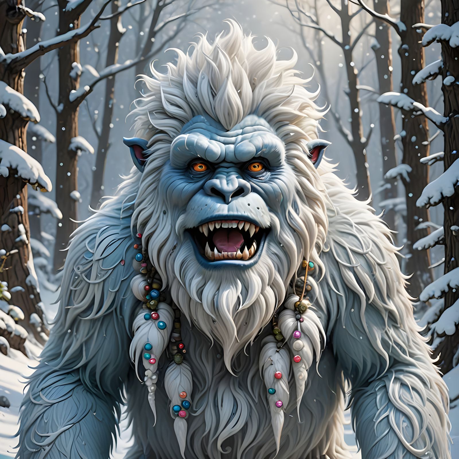 Majestic Whimsical Yeti