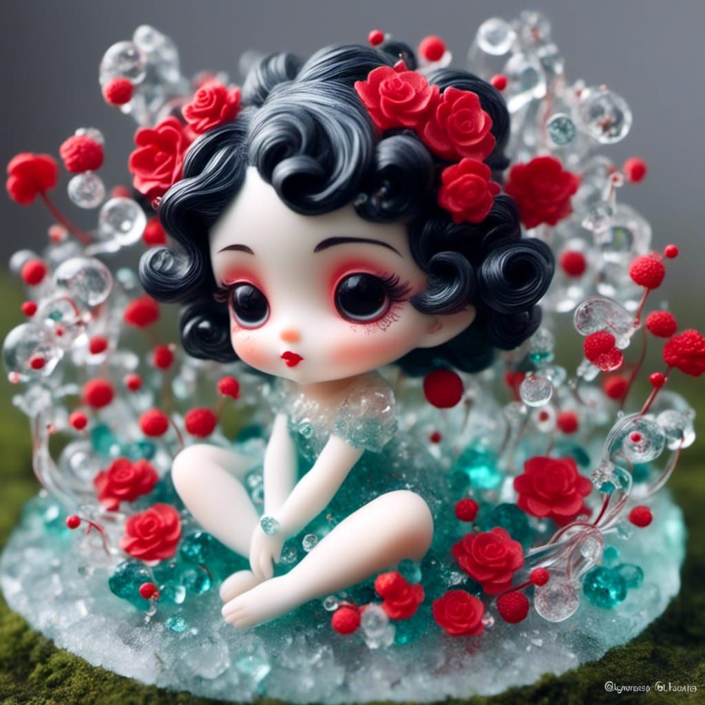 Chibi Realistic Betty Boop Cartoon Character
