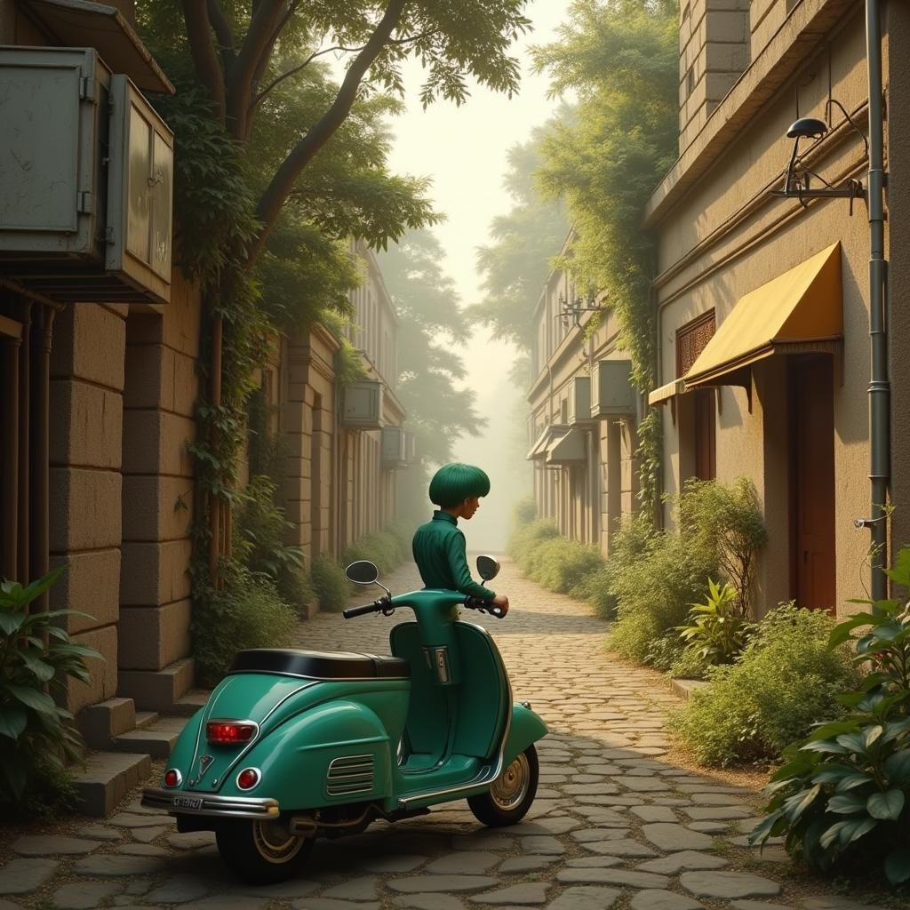 Frog in Cyberpunk Car: Retro-Futuristic Adventure