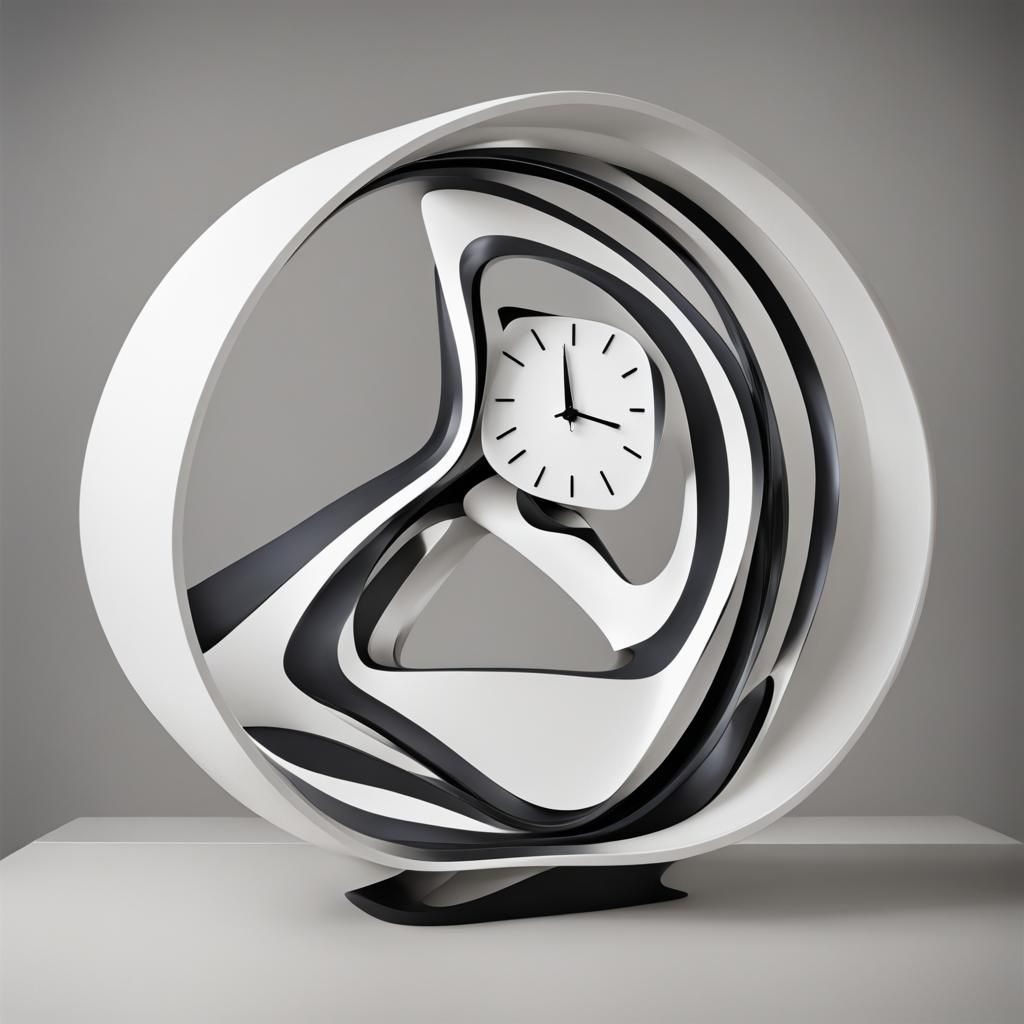 Futuristic Clock in Zaha Hadid Style