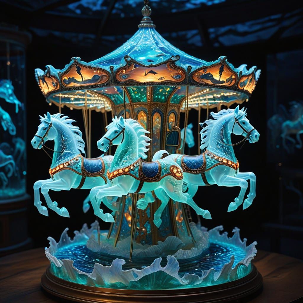 Sea Glass Carousel Powered by Ocean Currents