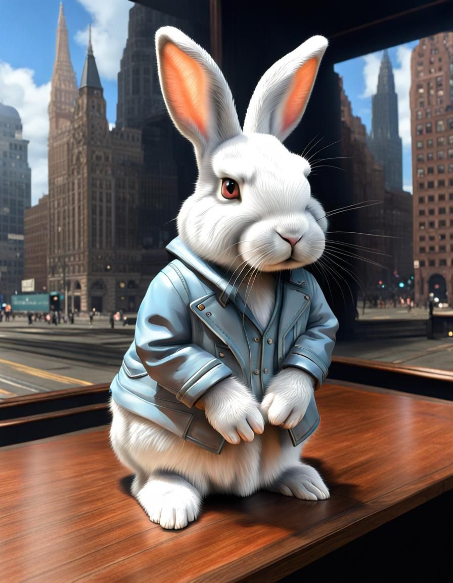 Hyperrealistic Interdimensional Time-Traveling Bunny Rabbit