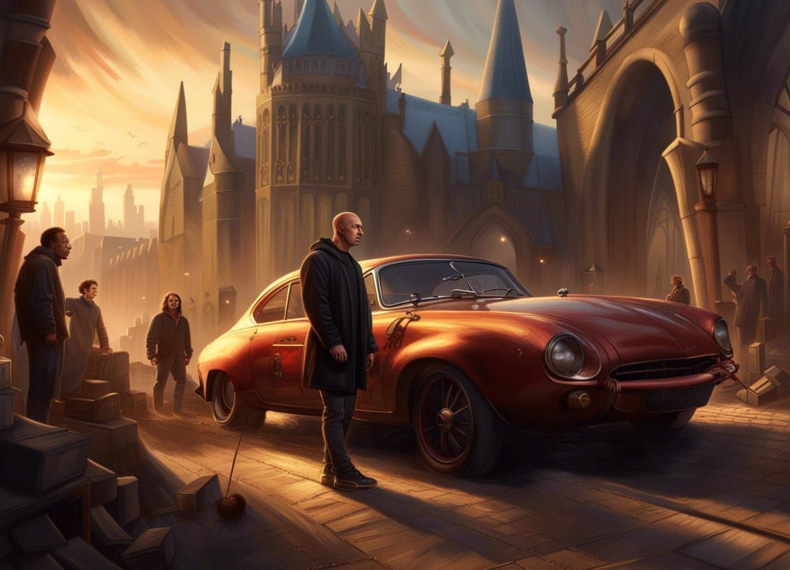 Dom Toretto at Hogwarts: A Digital Matte Painting