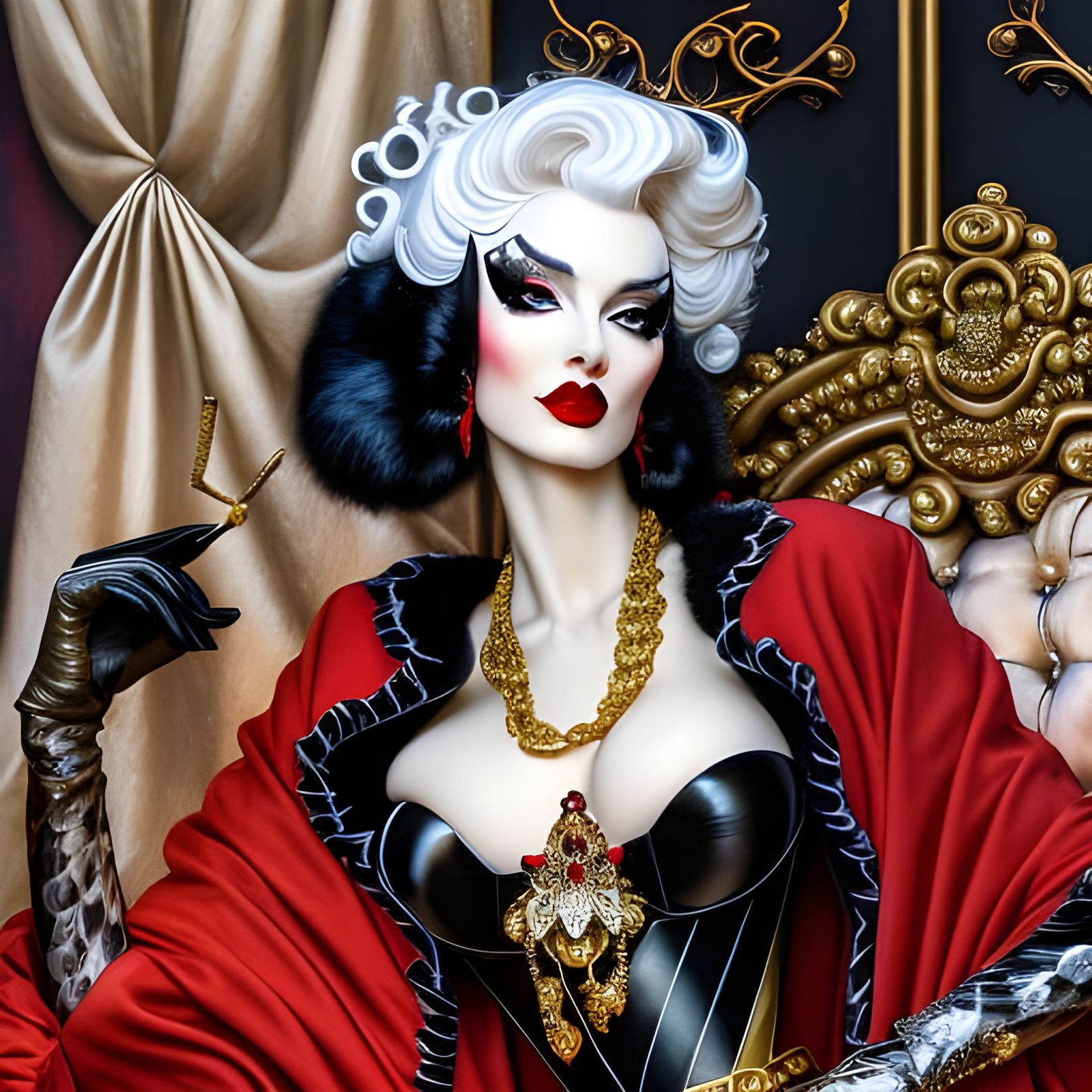 Cruella DeVille on a Date, Rococo Style