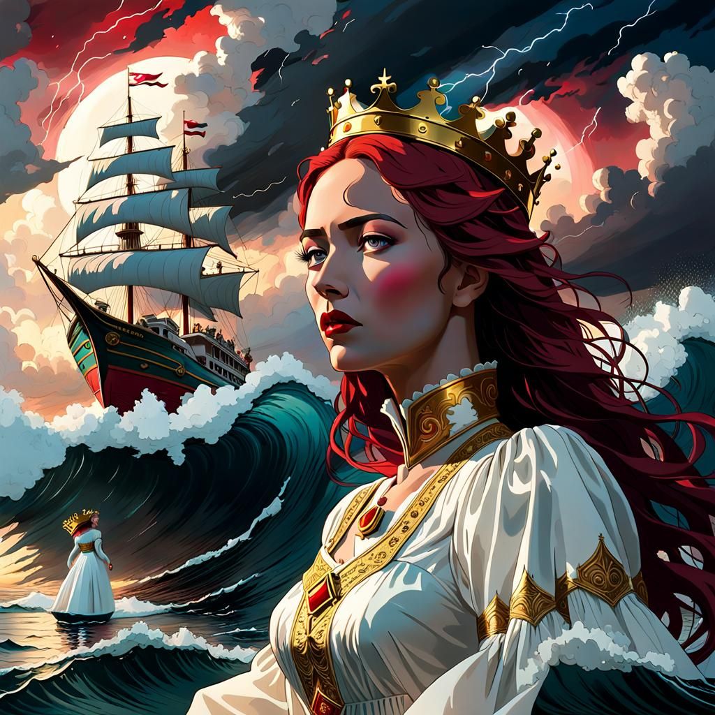 Majestic Tempest: Adelaide the Golden-Crowned Giantess and the Stormy Seas