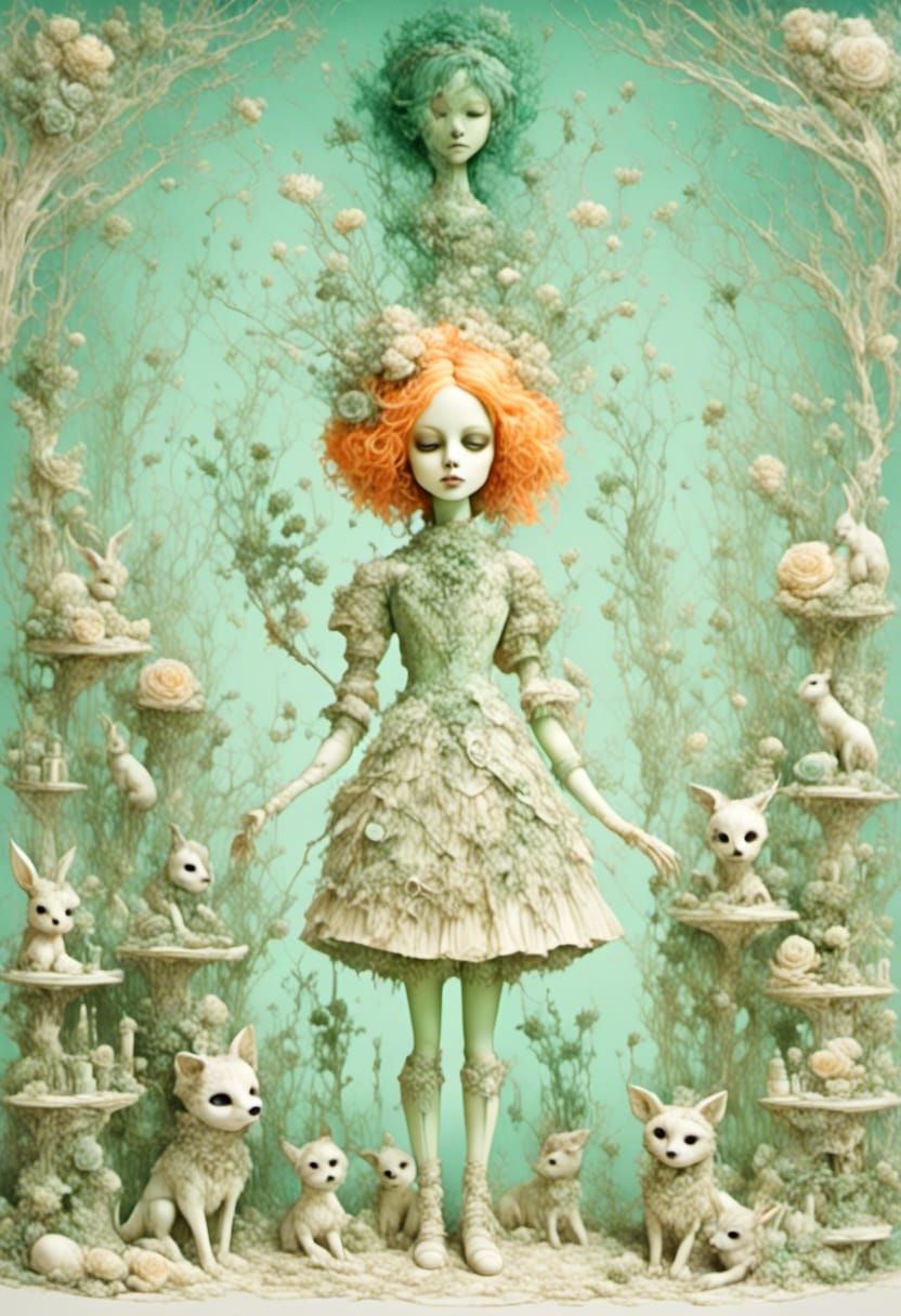 Creepy Vintage Doll Celebrates Saint Patrick's Day