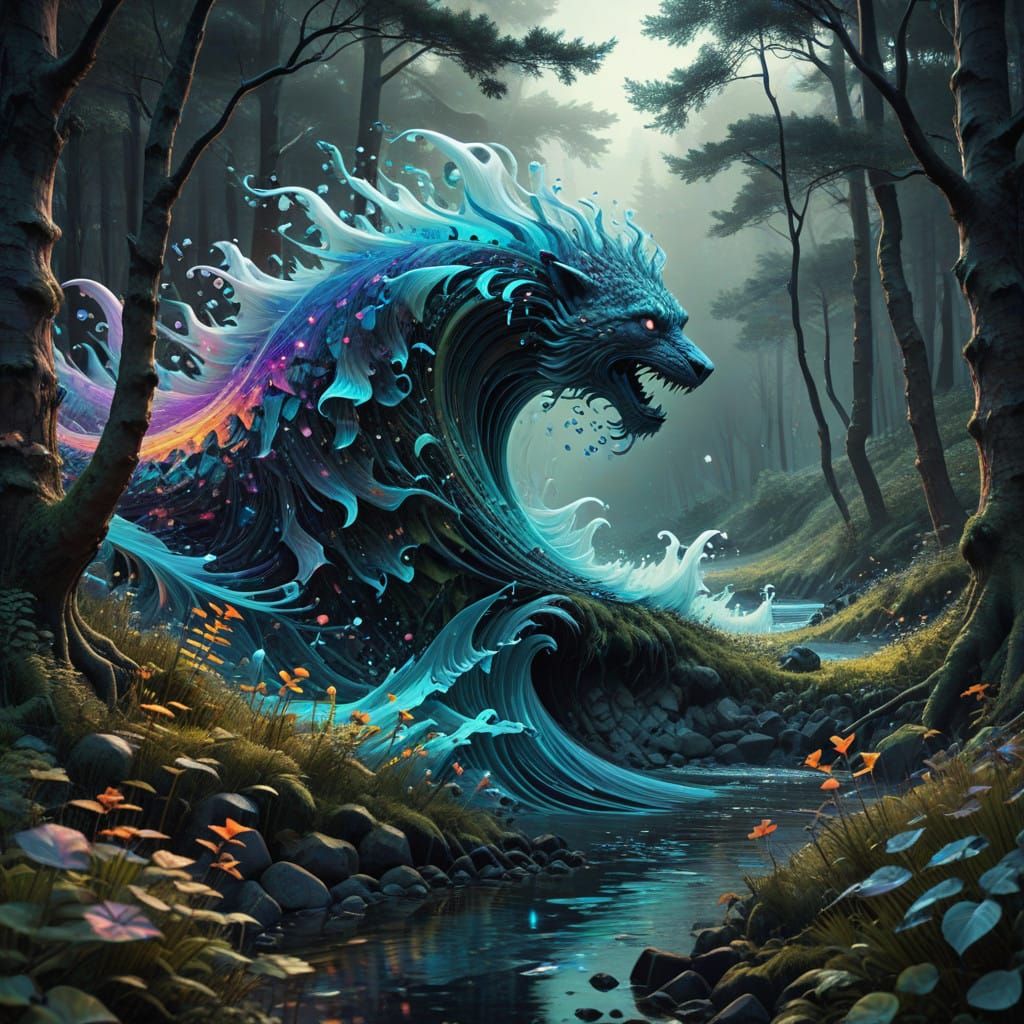Mythical Forest Beings Emerge in Iridescent Splendor