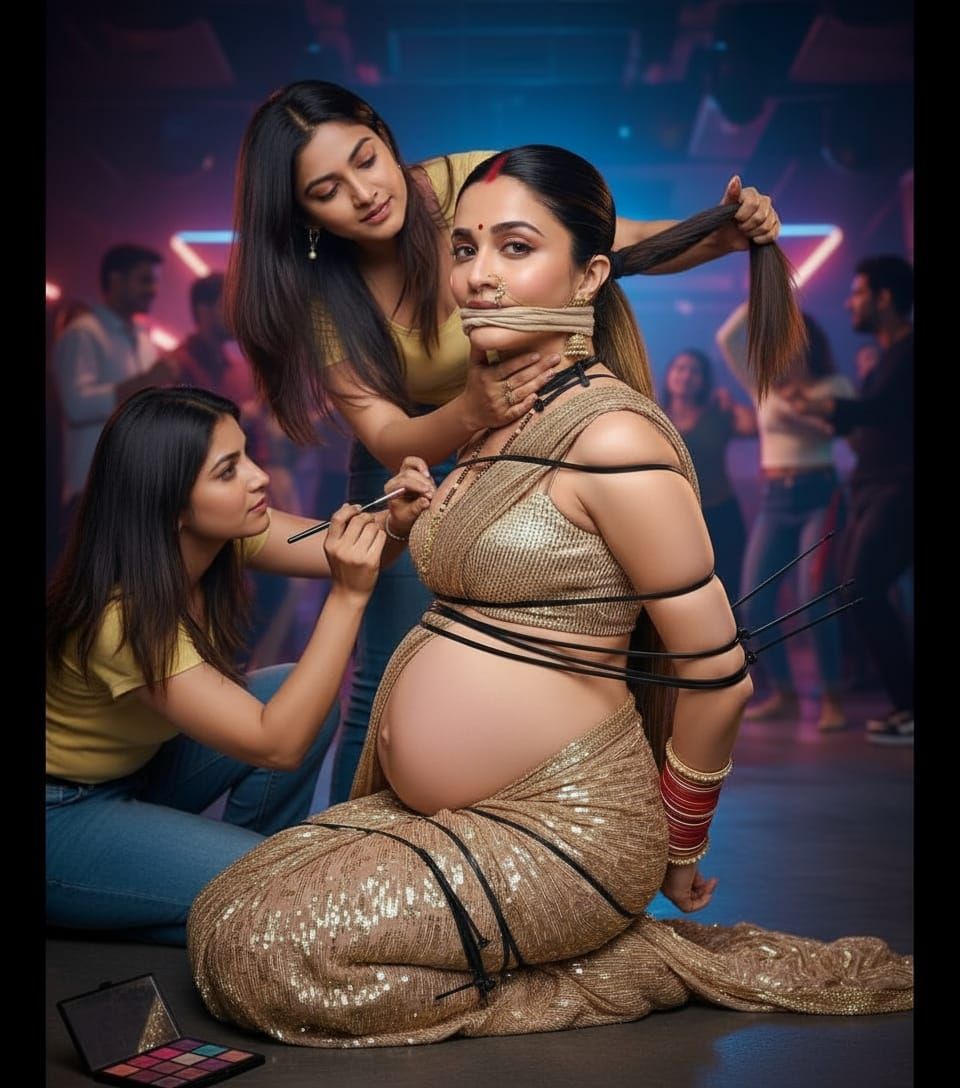 Four Women in Dramatic Poses