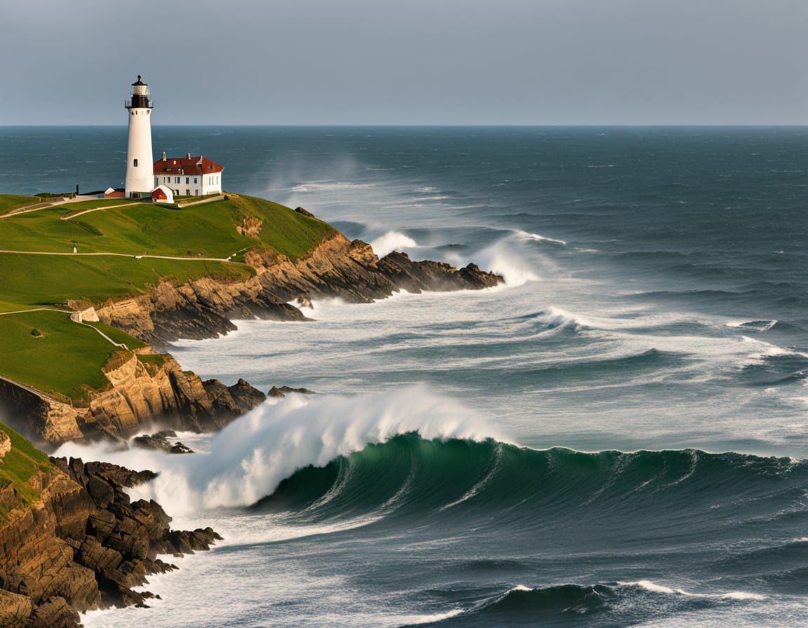 Montauk Lighthouse on Long Island at Sunrise