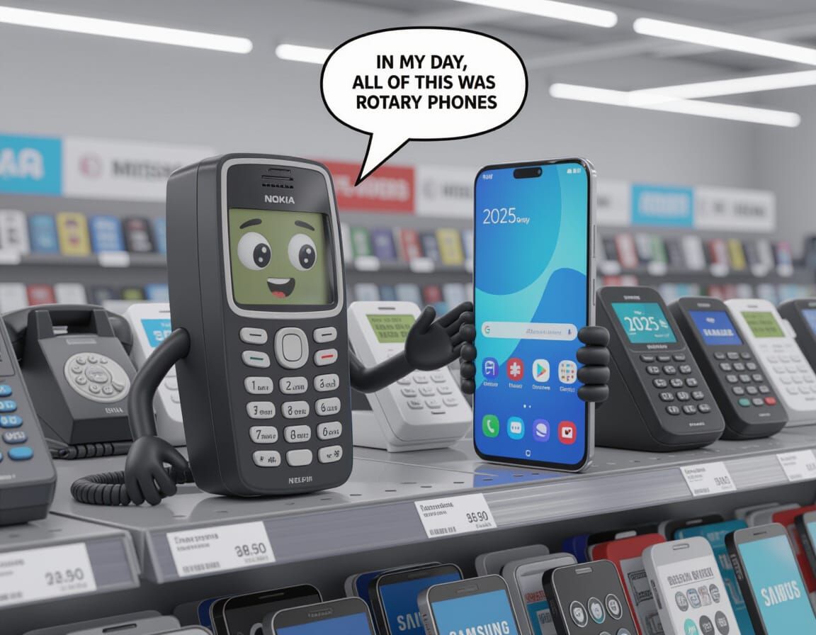 Nokia 3010 Debates Samsung Galaxy in Electronics Store Conce...