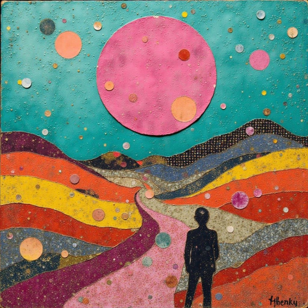 Dadaist Mixed Media Artwork: Optimism in Dystopia