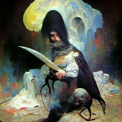 Torturer with Sword: Dark Fantasy Art