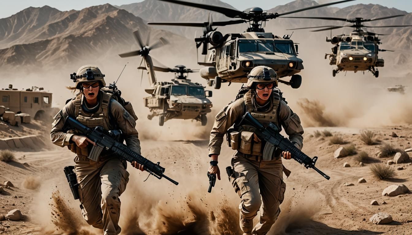 U.S. Marines Charge in Afghanistan: Hyper-Realistic Splash A...