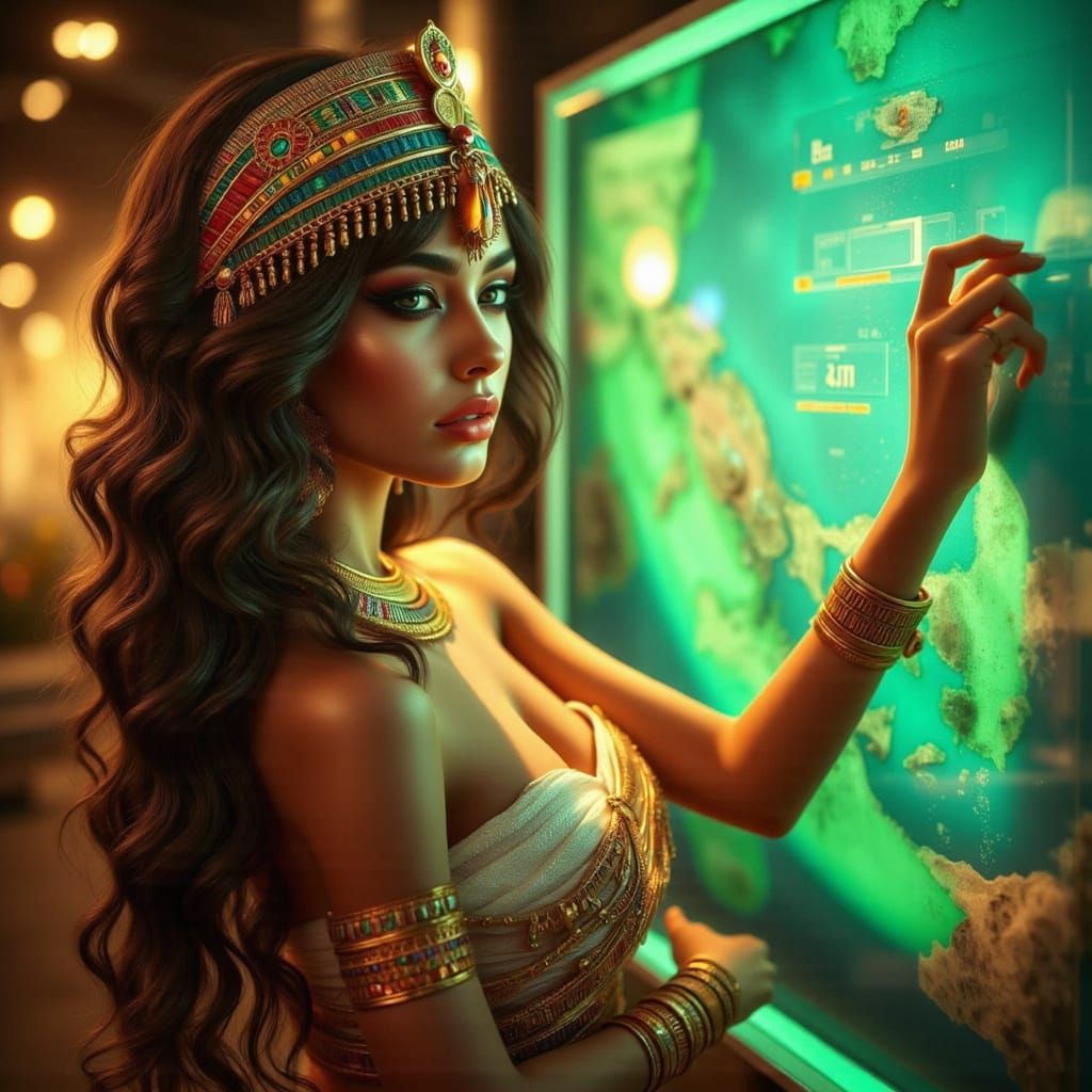 Egyptian Goddess Channels Meteorologist in Cinematic Portrai...