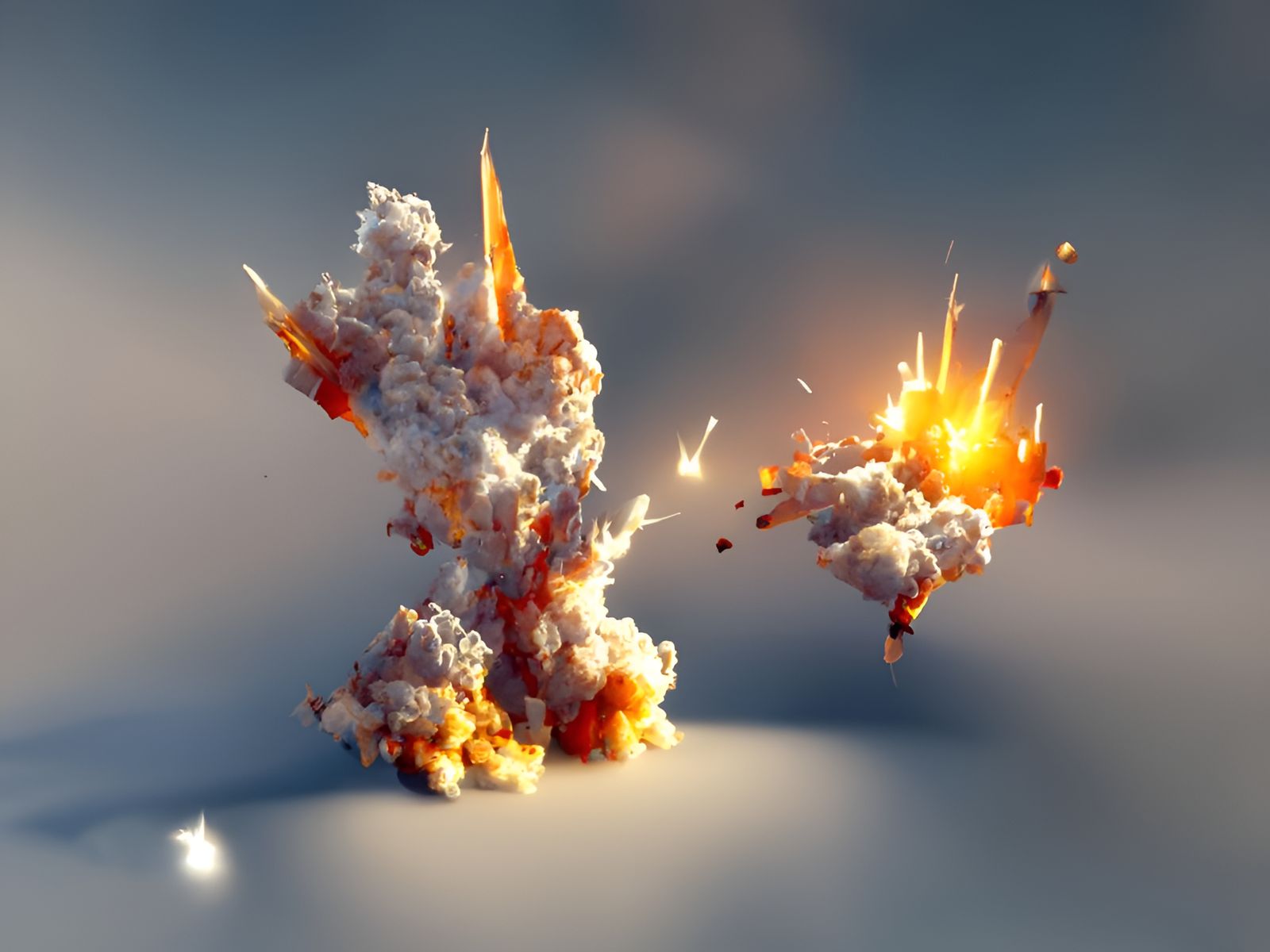 Exploding Space Shuttle in Space: 8K Concept Art