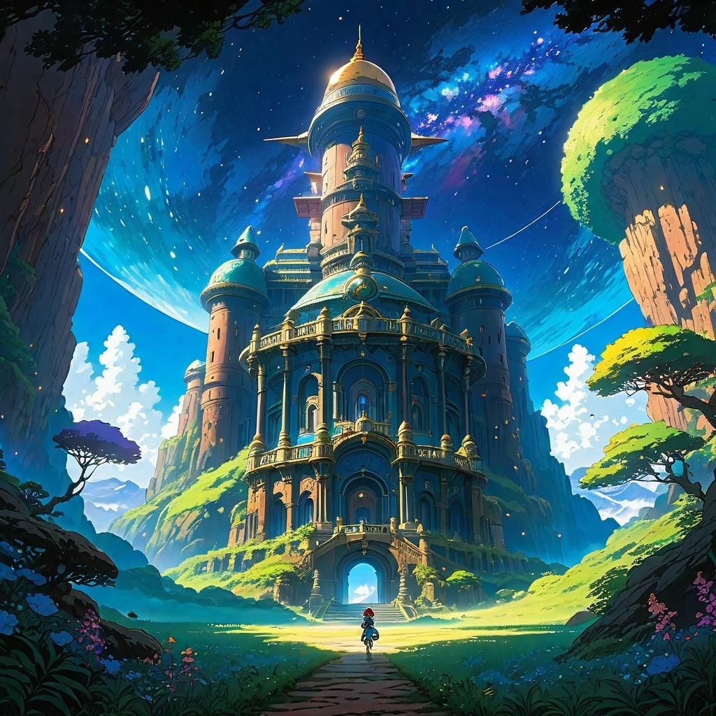 Spectacular Asteroid Palace Inspired by Ghibli