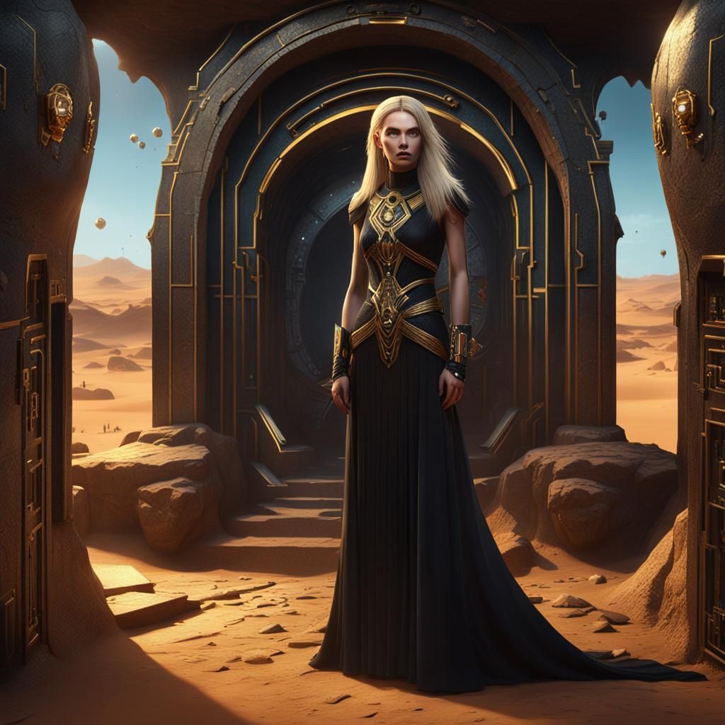 Lilith on Mars: A Detailed Matte Painting