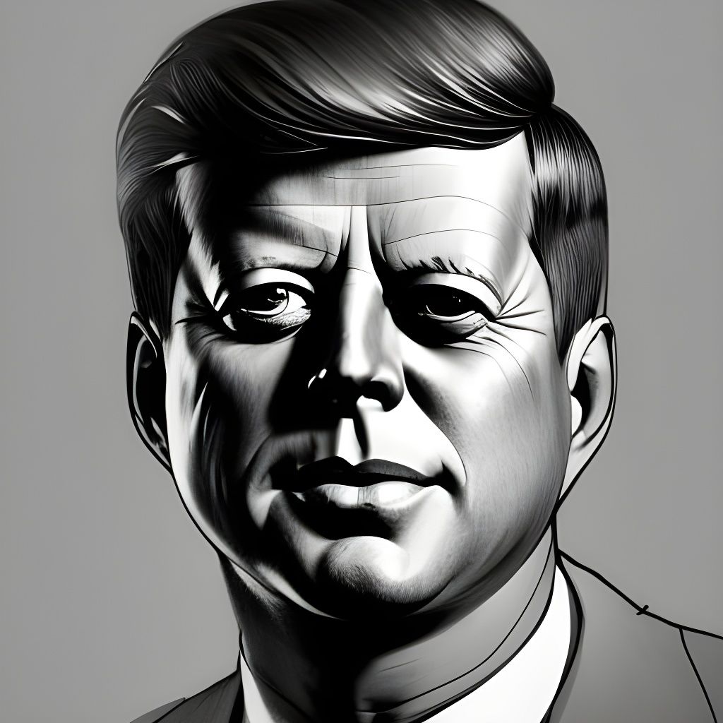 Detailed Portrait of John F. Kennedy in 8k