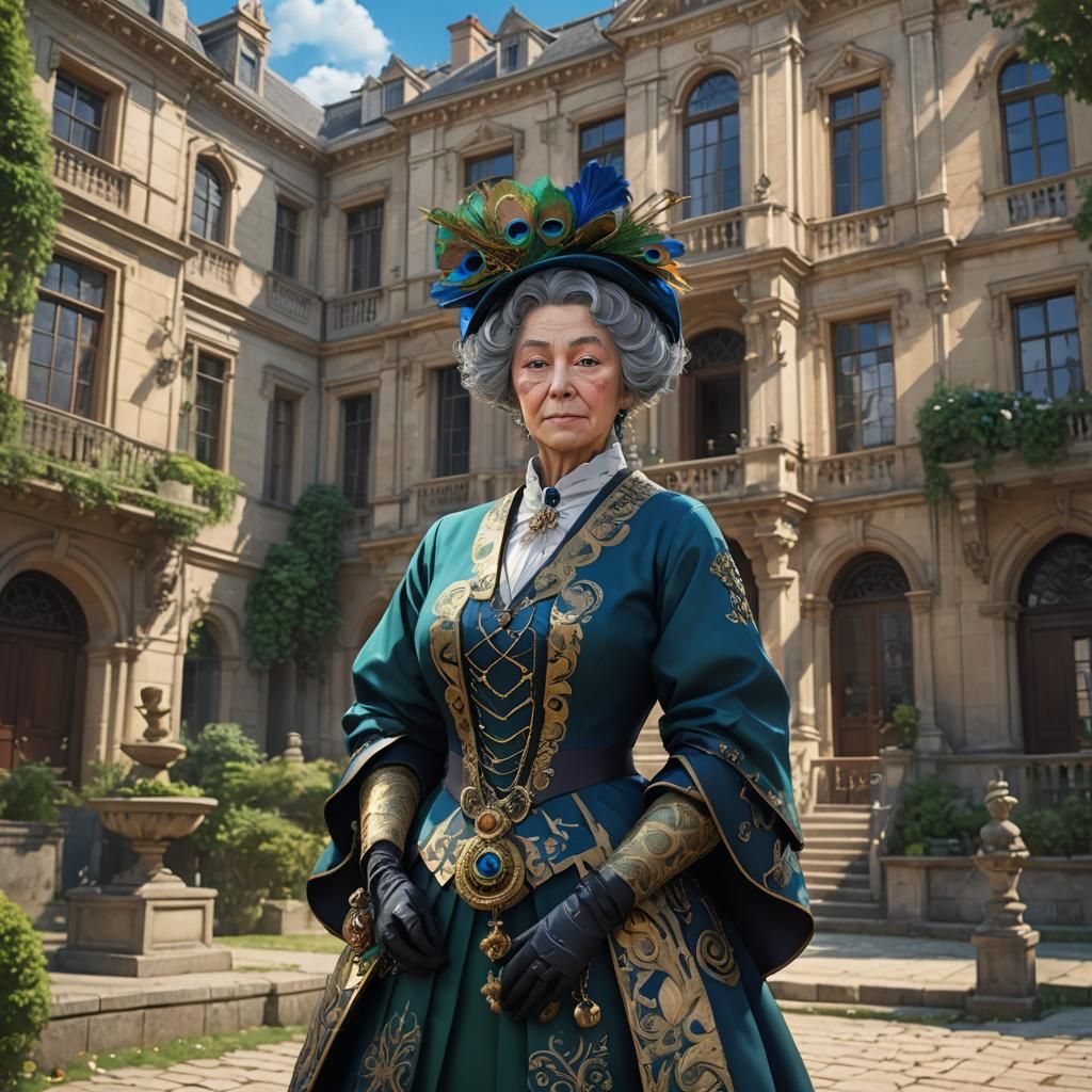 Miriam Margolis as Mrs. Peacock in 3D Anime Art