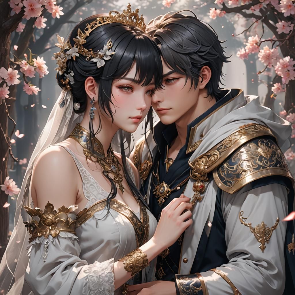 Anime Figure with Crystal Eyes in 3D Art