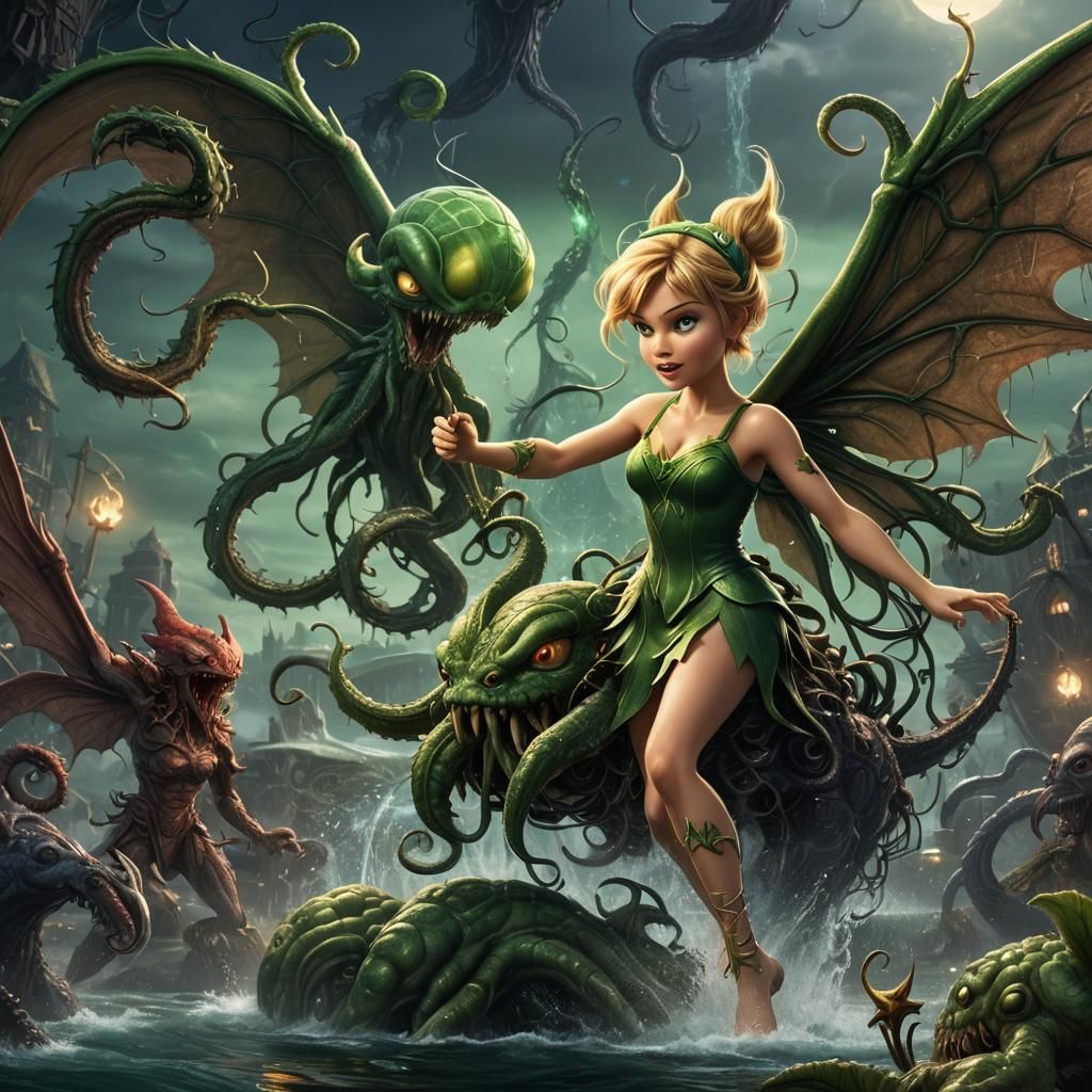 Tinker Bell vs Cthulhu: Fantasy Concept Art