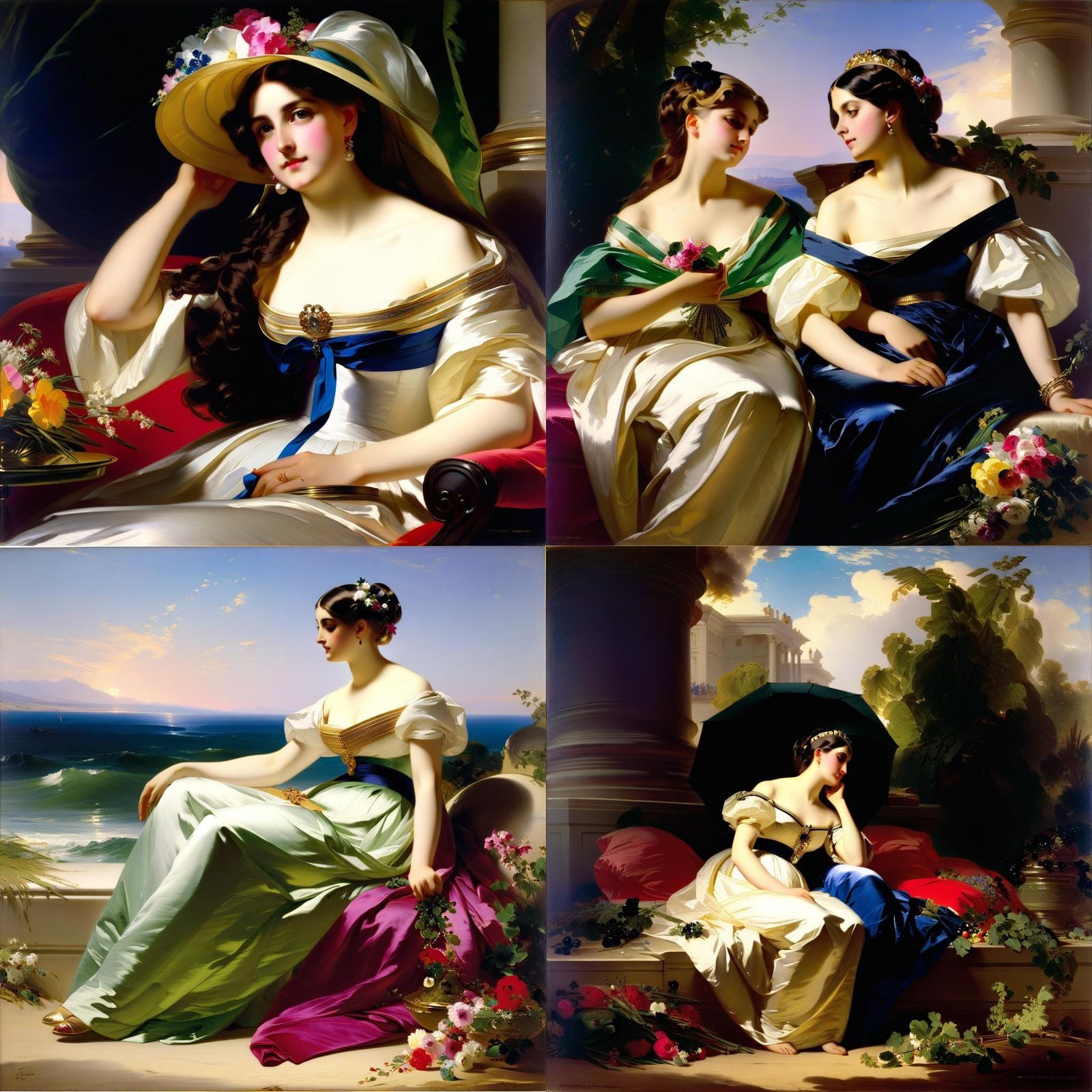 Elegant Portrait in Winterhalter Style