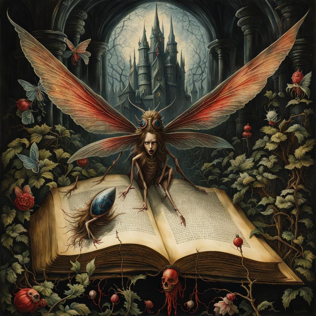 Gothic Fairy Pinned: A Dark Academia Horror