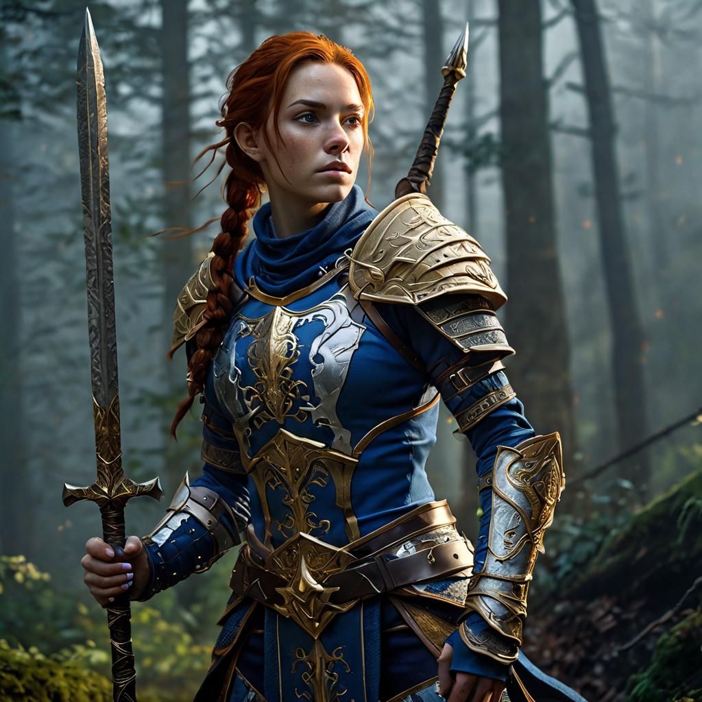 Goddess of the Mystic Realm in Golden Armor