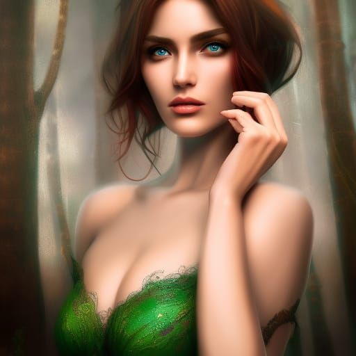 Glamorous Bride Portrait in Hyperrealistic Style