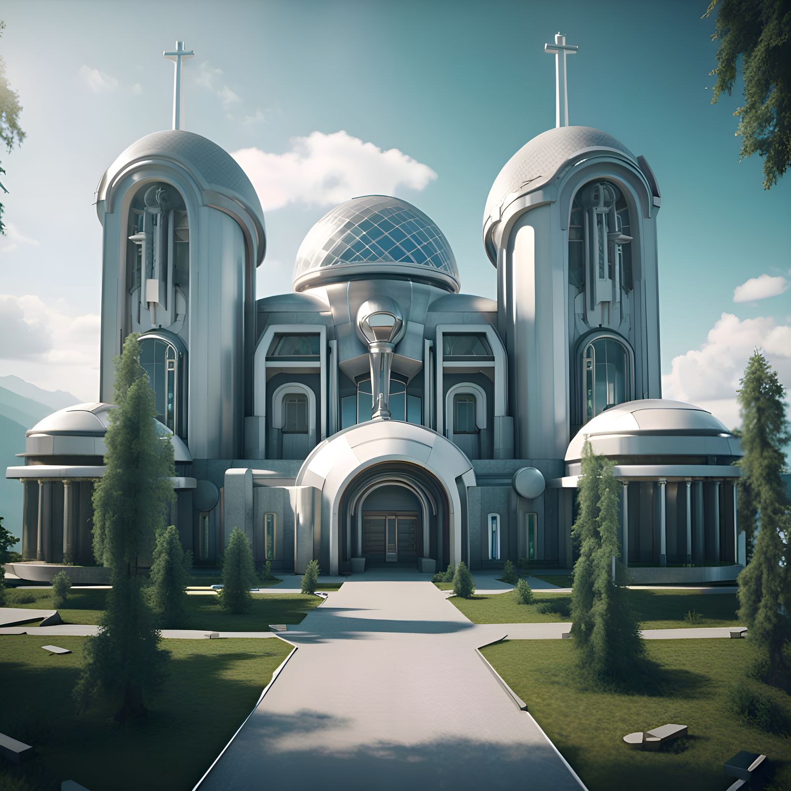 Futuristic Orthodox Church in Abkhazia: Sci-Fi Architecture