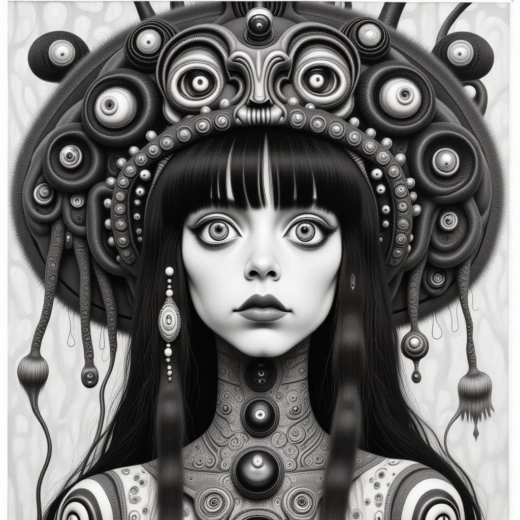 Hyperdetailed Charcoal Drawing