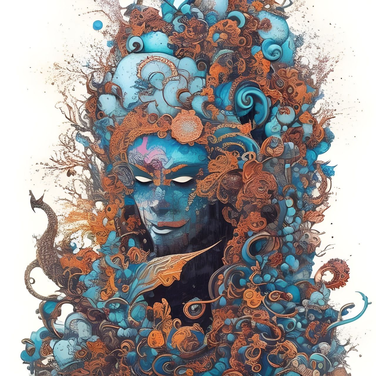 Meditating Monk in Borderlands Style Illustration